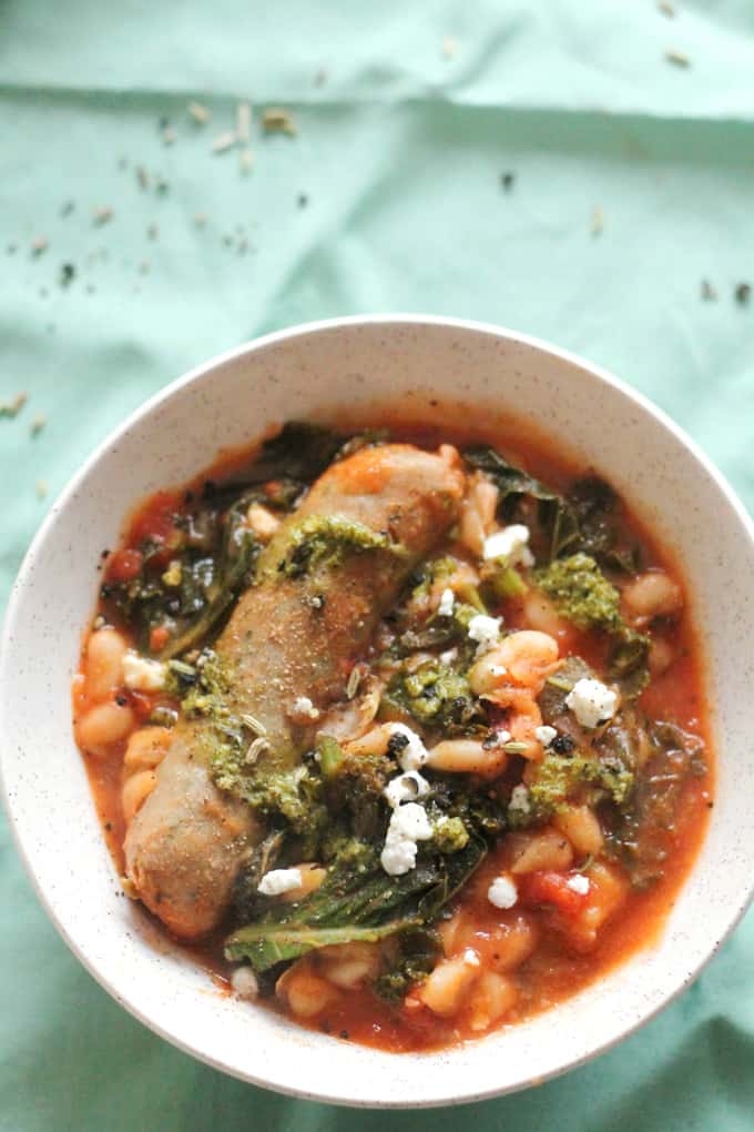 White Bean, Sausage & Kale Stew