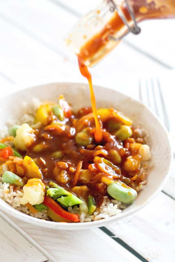 Sugar Free Sweet & Sour Vegan Stir-Fry