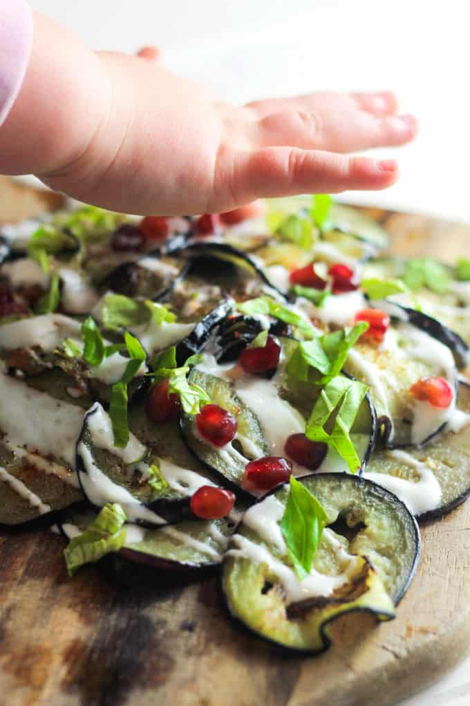 Aubergine (Eggplant) Salad with Yogurt Dressing