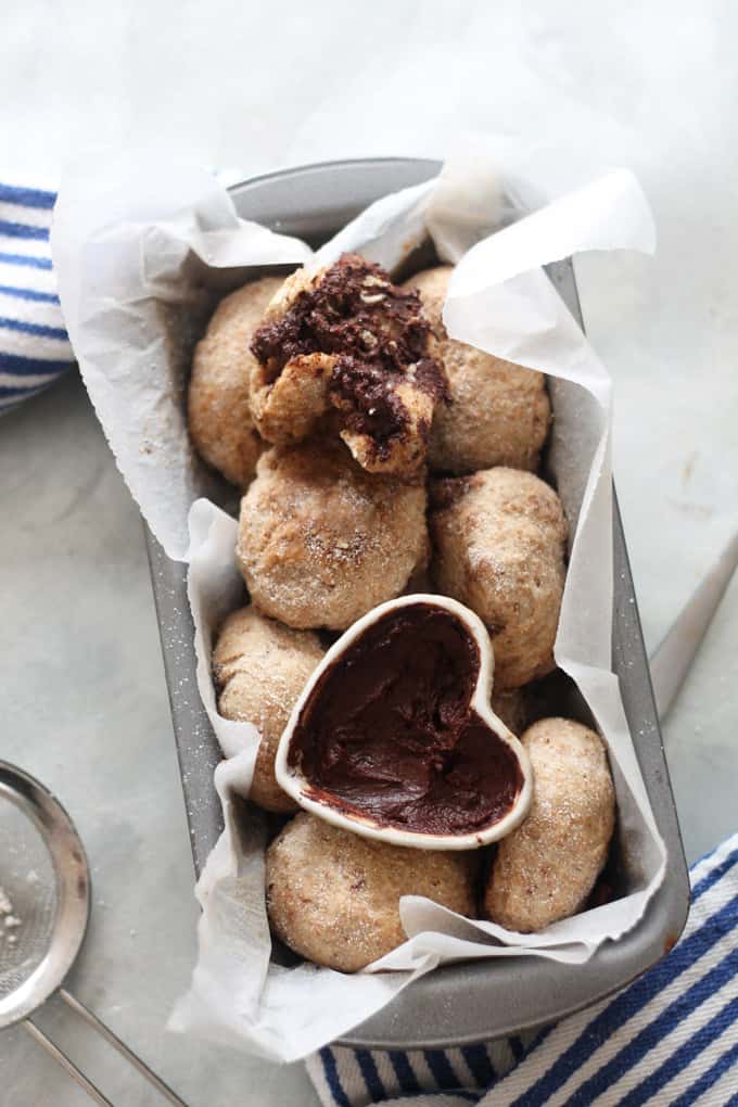 Low Sugar Baked Chocolate Doughnuts