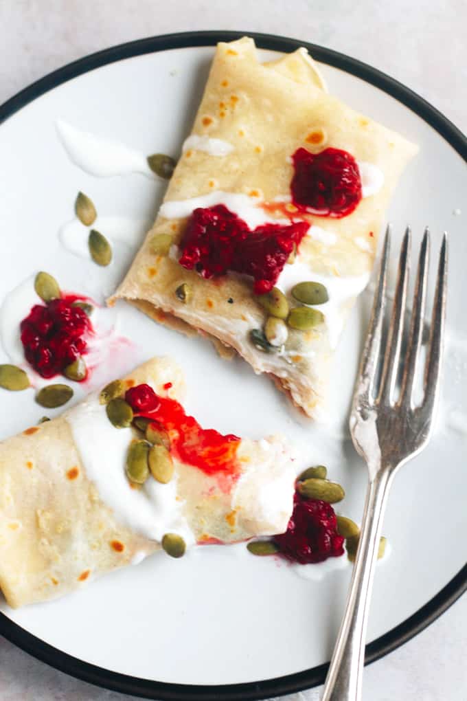 Sugar Free “Crêpes Georgette” (French Pancake Recipe) + Topping Ideas