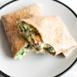Chicken & Avocado Wraps | Raising Sugar Free Kids - these kid-friendly inoffensive and super tasty wraps are packed with vegetables and make a brilliant, balanced and nutritious packed lunch. Ready in less than 5 mins and easy to have on the go, they are an excellent lunch but also great for breakfast! #vegpower #vegetables #sugarfree