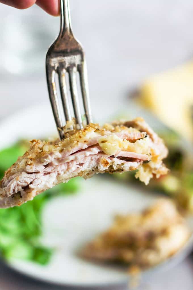 Easy Cordon Bleu (Chicken Stuffed with Ham & Cheese) with Grilled  Courgettes