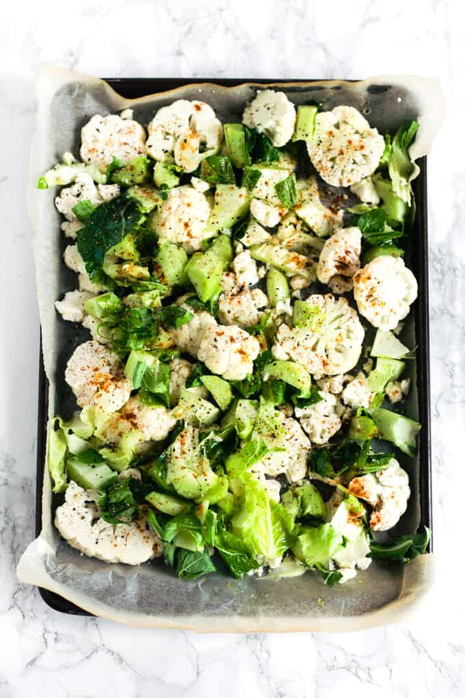 Roasted “Root-to-Leaf” Cauliflower