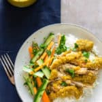 Chicken Katsu Curry | Raising Sugar Free Kids - a quick, easy, affordable and super tasty homemade version of chicken katsu curry. Sugar free, gluten free, low carb, with vegan and Paleo options. #sugarfree #glutenfree #lowcarb