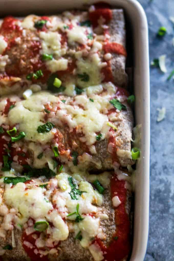 Leftover Meat & Veg Enchiladas