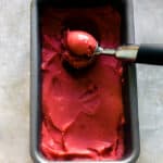 Sugar Free Strawberry Ice Cream | Raising Sugar Free Kids - a super simple, practically instant 3-ingredient strawberry ice cream that has no added sugar and is a completely guilt-free delicious vegan dessert! #vegan #sugarfree #glutenfree #lowcarb #strawberries