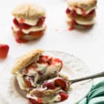 Sugar Free Strawberry Shortcake | Raising Sugar Free Kids - an easy, affordable and delicious summer recipe, this strawberry shortcake features soft fluffy scones topped with layers of vanilla whipped cream, fresh strawberries and strawberry sauce, all with no added sugar (or sweetener). Perfect for a summer's day. #sugarfree #strawberry #summer
