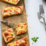 Maman's Tomato & Mozzarella Tart | Raising Sugar Free Kids - my mother's simple, healthy recipe for tomato & mozzarella tart. Perfect for a simple summer supper. #sugarfree #realfood