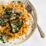 Slow Cooker Dahl with Charred Aubergines | Raising Sugar Free Kids - this delicious vegan dinner is dirt cheap but high in flavour. It takes 5 mins prep before cooking for you in the slow cooker (there are also stovetop instructions). #sugarfree #glutenfree #budget #vegan