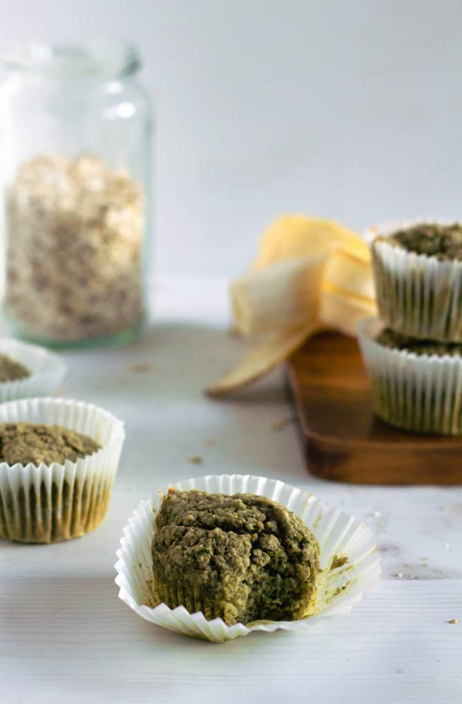 Sugar Free Green Monster Muffins (Gluten & Dairy Free)