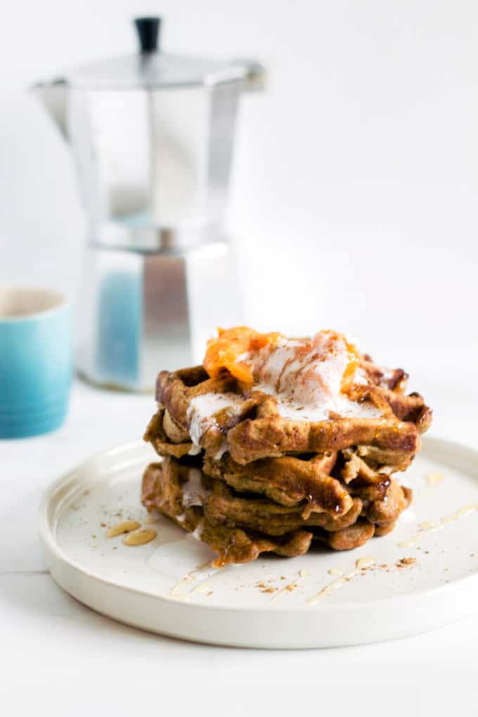 Sugar Free Pumpkin Spice Waffles (Gluten & Dairy Free)