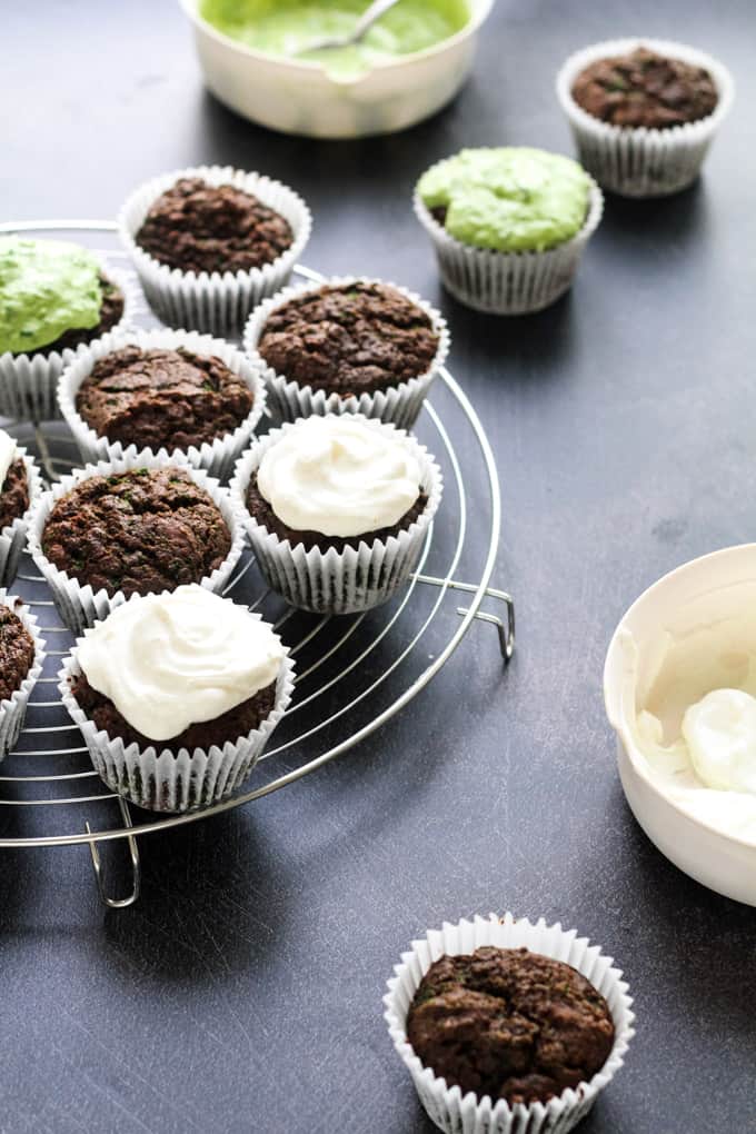 Sugar Free Chocolate Spinach Cupcakes