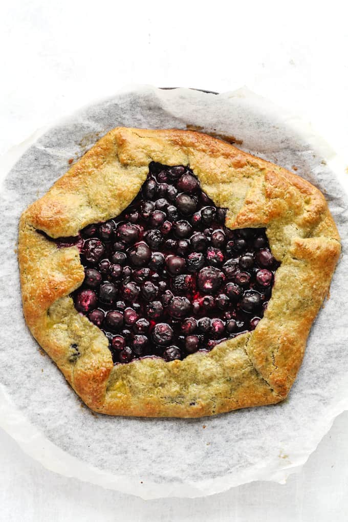 Low Sugar Blueberry Galette | Add Some Veg - a super simple blueberry pie recipe for the "hungry gap" time when little fresh produce is in season. Frozen blueberries and a no-faff pastry make this an easy quick dessert to knock up for a springtime weekend. #lowsugar #sugarfree #blueberries #easy #spring 