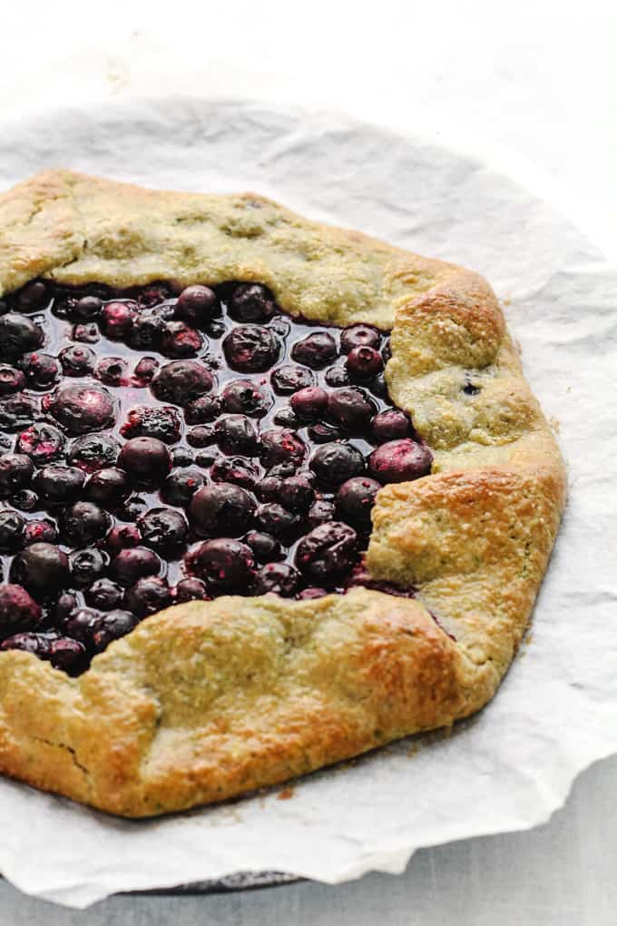 Low Sugar Blueberry Galette | Add Some Veg - a super simple blueberry pie recipe for the "hungry gap" time when little fresh produce is in season. Frozen blueberries and a no-faff pastry make this an easy quick dessert to knock up for a springtime weekend. #lowsugar #sugarfree #blueberries #easy #spring