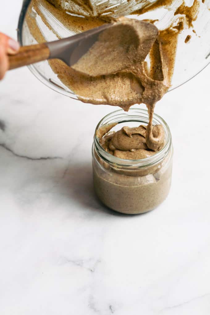 Almond & Sunflower Butter | Add Some Veg - a delicious sugar, gluten and dairy free spread that is perfect slathered over toast or stirred into porridge. Easy, quick, and cheap to make! #nuts #nutbutter #vegan #glutenfree #sugarfree
