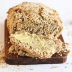 How to Make Healthy No-Knead Bread with Basically No Effort | Add Some Veg - this healthy wholegrain bread couldn't get any easier. 6 ingredients, a hands off 90 minutes from start-to-finish, resulting in a vegan, low gluten, sugar free delicious soft sandwich-ready bread. #sugarfree #addsomeveg #bread #easybaking